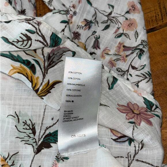 Womens Anthropologie Ginevra Floral Lace Babydoll Boho Long Sleeve Blouse XS - Picture 8 of 12